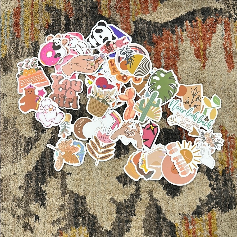 50 Stickers POSITIVELY ZEN Colorful Assorted Stickers Set of 50 Stickers NWT